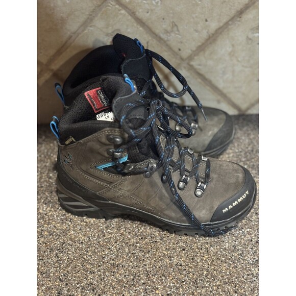 MAMMUT Trovat Tour High GTX Gore-tex Hiking Boots Shoes Gray Black Women's Sz 6 - Picture 4 of 7
